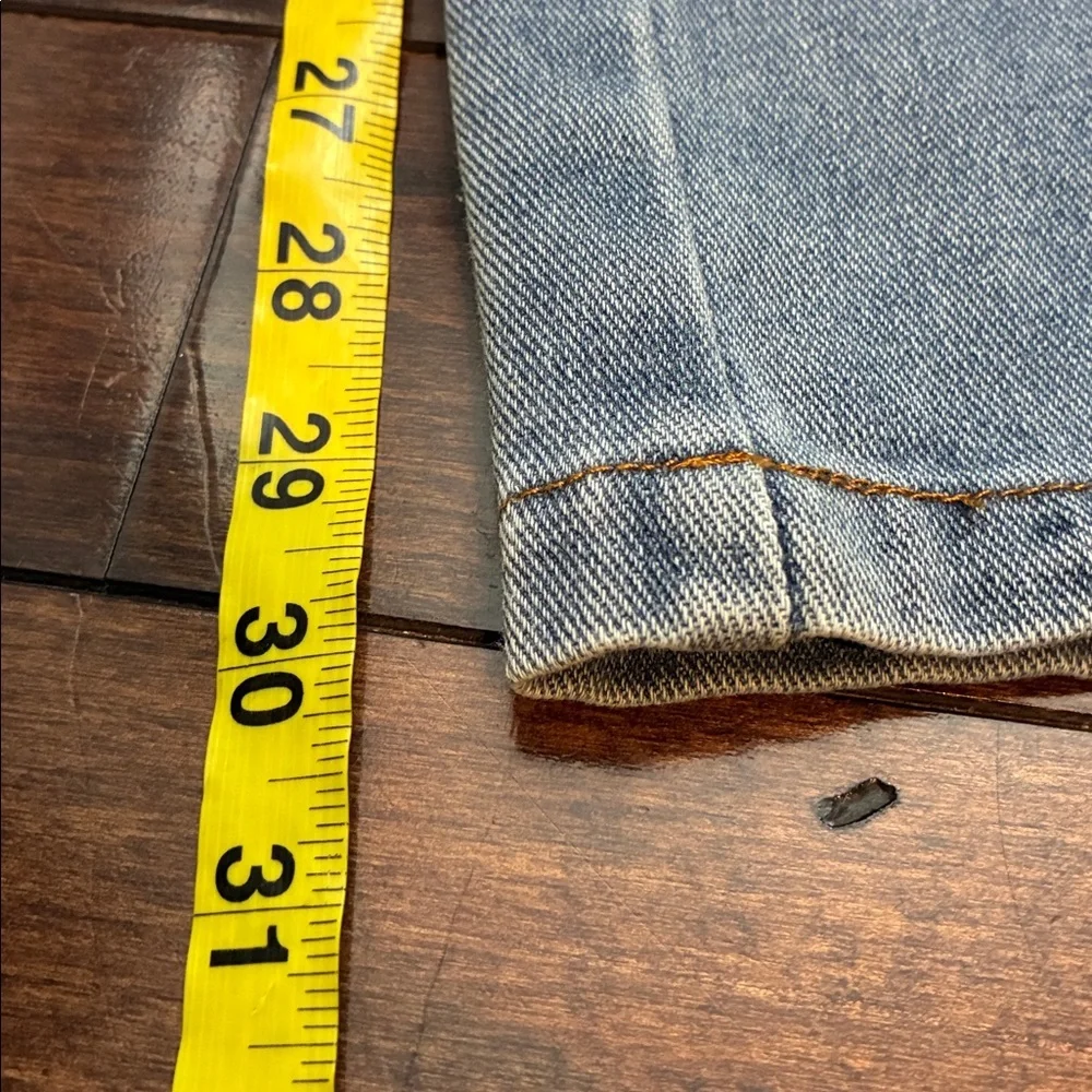Wide leg Pleated Jean Back zip Light to medium wash Modern Women L Baggy Stretch - Picture 7 of 12
